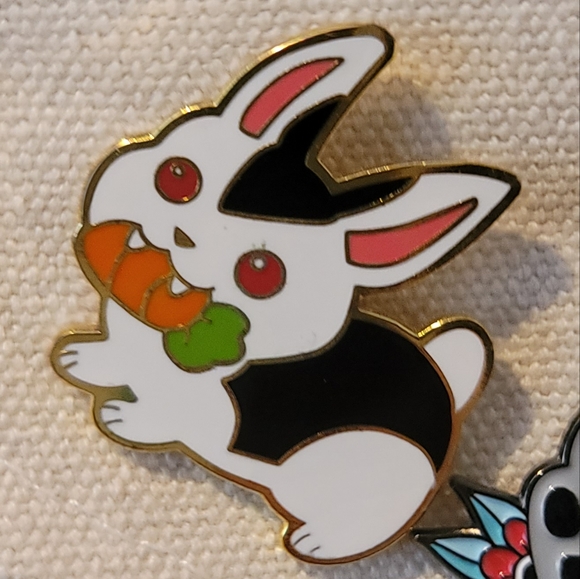Evil Bunny Enamel Pin - Bundle 3+ pins for a discount. - Picture 2 of 2